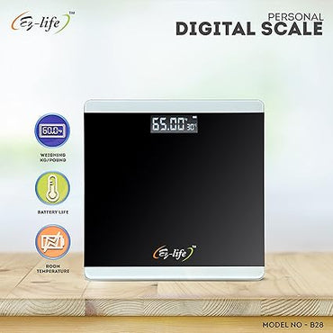 Digital Body Weight Scale LED Display Tempered Glass 150kg