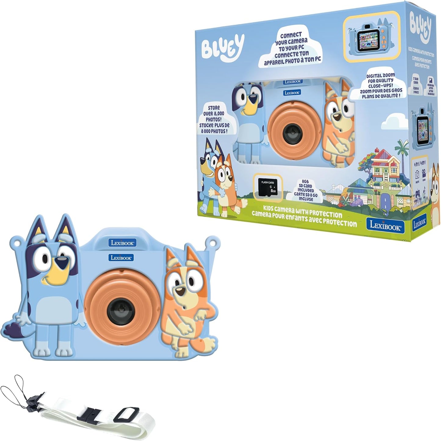 Kids Bluey Digital Camera, 8gb SD Card Include, 4in1 - Photo, Video,Games & Mp3. Real Camera