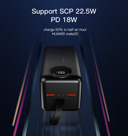 30000Mah Power Bank With Lcd Display 22 5W Fast Charging Usb Type C“ Premium Quality, Stylish & Durable Protective Case