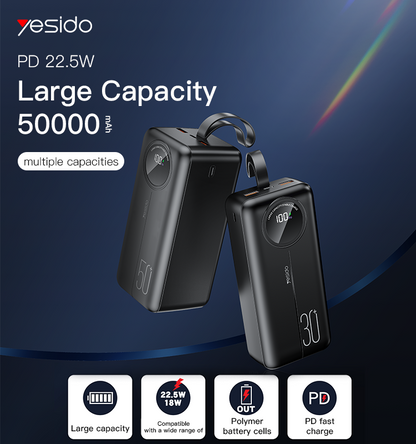 40000Mah Power Bank With Lcd Display 22 5W Fast Charging Usb Type C“ Premium Quality, Stylish & Durable Protective Case