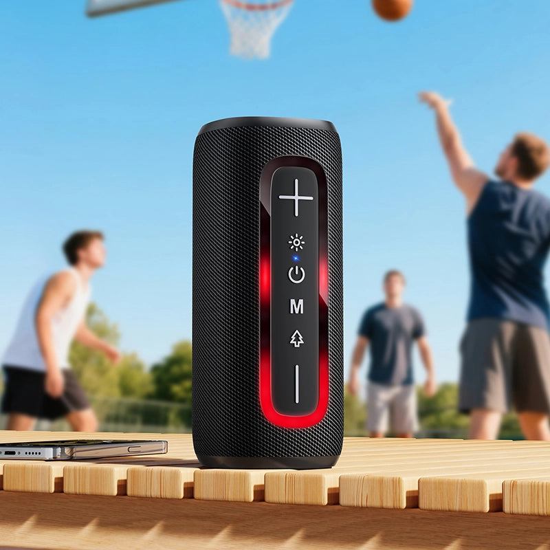 HOCO Portable Wireless Bluetooth Speaker – RGB Lights, Powerful Sound & Long Battery Life HC36 Black | Grey