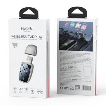 Wireless CarPlay Adapter For Car Stereo 5G / 2.4G Dual Band WiFi OTA Upgradable