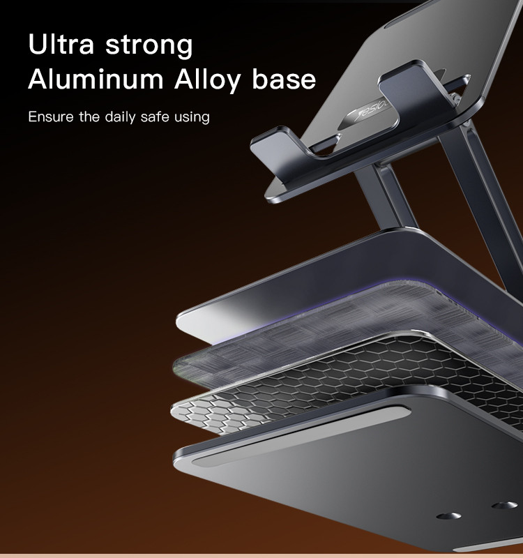 Aluminum Alloy Folding Phone Holder – 360° Rotating Adjustable Stand for Mobile Phones and Tablets