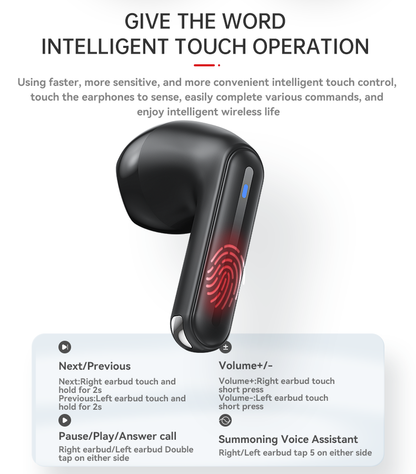 Yesido TWS19 Bluetooth5.3 with Microphone and Touch Control Ultra-Light Wireless Bluetooth Earphone