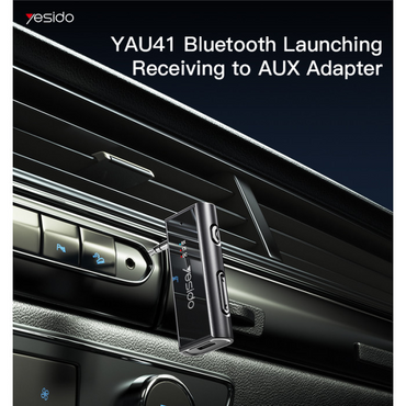 Yesido YAU41 2 in1 Wireless Adapter 3.5mm Audio AUX Adapter Bluetooth 5.1 Transmitter Receiver For Car