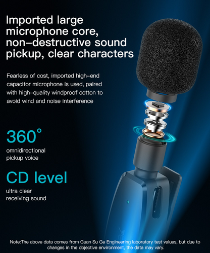 Portable Wireless Transmission 360 Pickup Voice Type-C Transmit Port Wireless MEMS Microphone