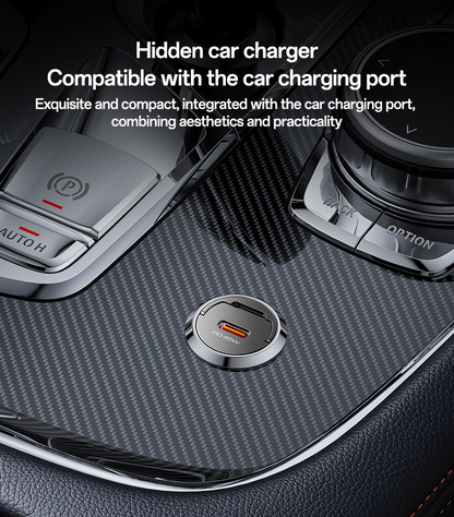 45W Fast Charging Mini Hidden Car Charger