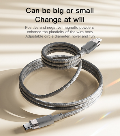 Yesido CA172L 1M Length TC To IP Built-in Intelligent Chip PD27W Fast Charging Magnetic Saving Data Cable