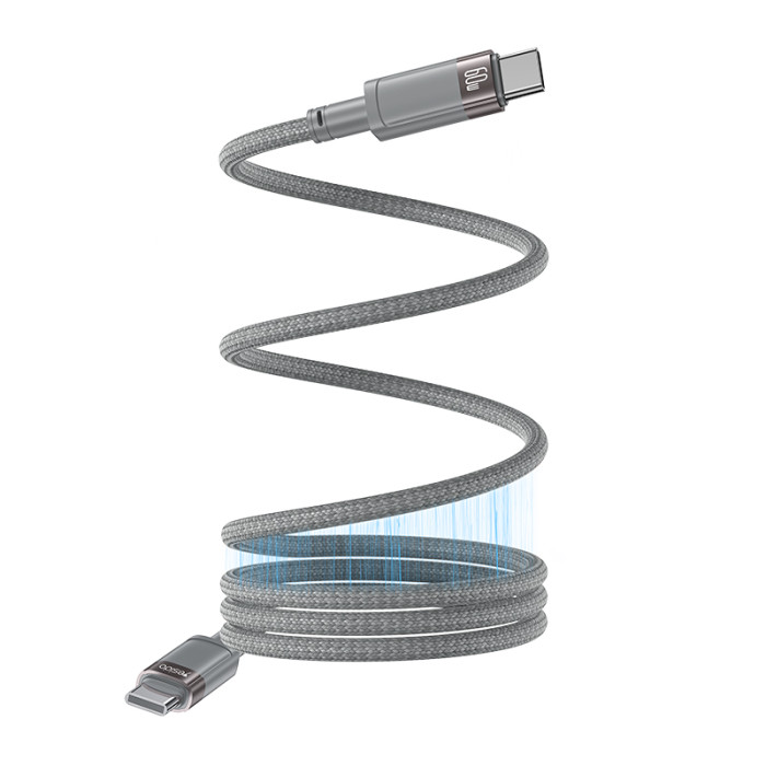 Yesido CA172C 1M Length TC To TC Built-in Intelligent Chip PD 60W Fast Charging Magnetic Saving Data Cable