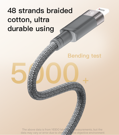 Yesido CA174 1 Meter 12W Fast Charging USB To IP With Max 480Mbps Data Transfer Magnetic Saving Data Cable
