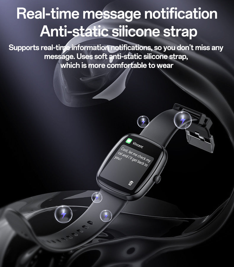 Yesido IO22 1.83 Inch Big Screen Real-time Message Notification Health Detection BT Smart Call Watch