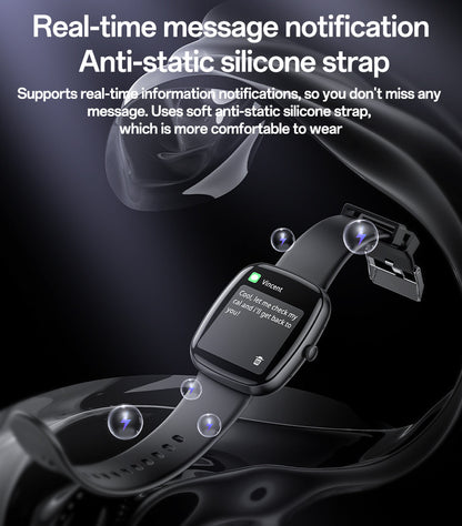 Yesido IO22 1.83 Inch Big Screen Real-time Message Notification Health Detection BT Smart Call Watch