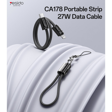 20CM 27W Type-C To IP OD4.0 Design With Premium Chips Zinc Alloy Portable Strip Data Cable