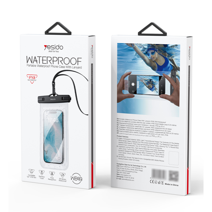 Yesido WB50 IPX8 Waterproof Phone Case 30m