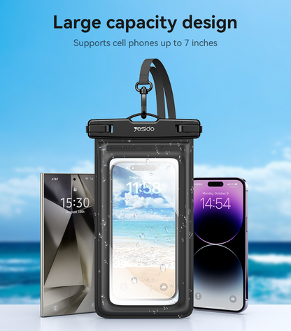 Buikt-in Airbag Large Capacity High Sealing Sensitive Touch Scree TPU Floating Waterproof Bag