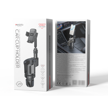 720 Rotating Phone Mount 2 in 1 Funtion Car Cup Hole With Rotating Adjustable Base Phone Holder