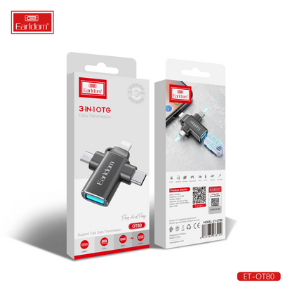 3 In 1 Otg Data Transmission Adapter By Earldom“ Premium Quality, Stylish & Durable Protective Case