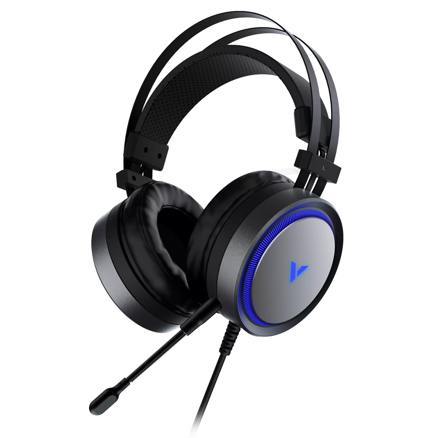 Rapoo VH530 Wired USB Gaming Headset with Noise-Canceling Microphone, RGB Light, Adjustable Mic, PS5, Desktop