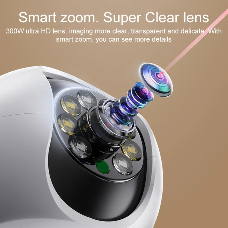 Yesido KM11 Smart WiFi Camera: 3MP 360° Panoramic Indoor Security with AI Auto-Tracking & Two-Way Audio - GADGETOLOGY