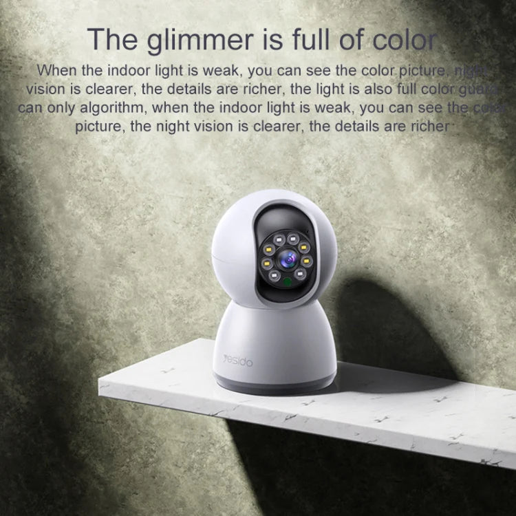 Yesido KM11 Smart WiFi Camera: 3MP 360° Panoramic Indoor Security with AI Auto-Tracking & Two-Way Audio - GADGETOLOGY