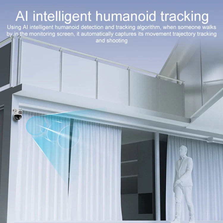 Yesido KM12 Dual-Lens Smart Security Camera: 4MP 360° Panoramic WiFi Surveillance with Full-Color Night Vision Indoor / Sheltered Outdoor - GADGETOLOGY