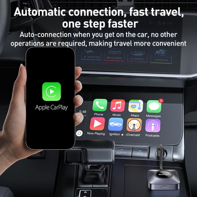 Wireless CarPlay Adapter Wired to Wireless Conversion for iPhone iOS
