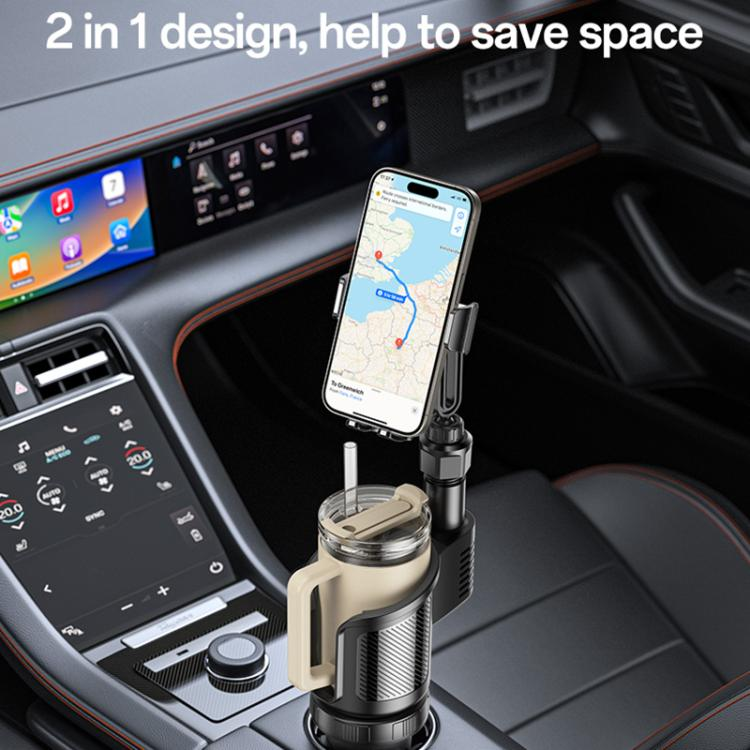 720 Rotating Phone Mount 2 in 1 Funtion Car Cup Hole With Rotating Adjustable Base Phone Holder