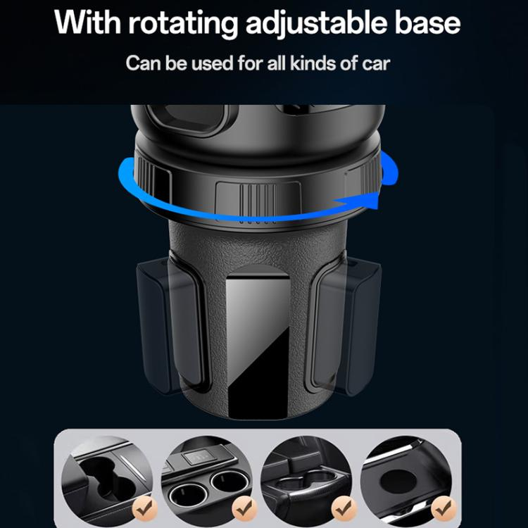 720 Rotating Phone Mount 2 in 1 Funtion Car Cup Hole With Rotating Adjustable Base Phone Holder