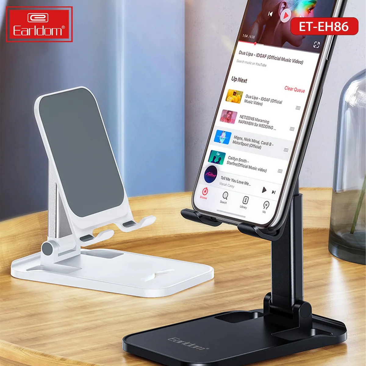Device Table Stand Foldable Table Stand for Phone and Tablet with Adjustable Viewing Angl ...