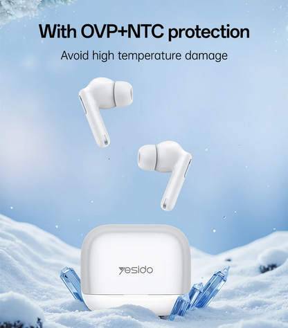 BT5.3 ANC+ENC Noise Cancelling Wireless Earbuds In-Ear Headphones with Mic