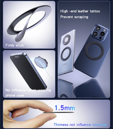 Yesido C208 1.5mm Thinness Suitable for All Mobile Phone Circular Phone Holder Special Metal Magnet Plate