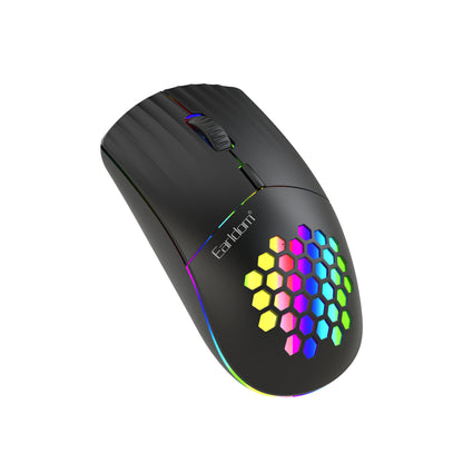 Wireless Rechargeable RGB Gaming Mouse with Adjustable DPI and Ergonomic Grip