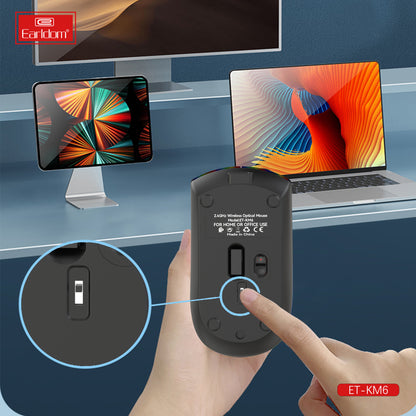 Wireless Rechargeable RGB Gaming Mouse with Adjustable DPI and Ergonomic Grip