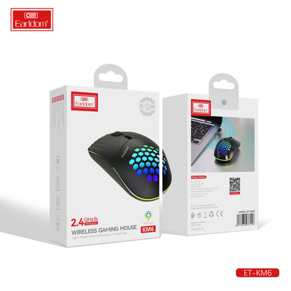 Wireless Rechargeable RGB Gaming Mouse with Adjustable DPI and Ergonomic Grip