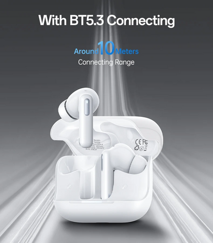BT5.3 ANC+ENC Noise Cancelling Wireless Earbuds In-Ear Headphones with Mic