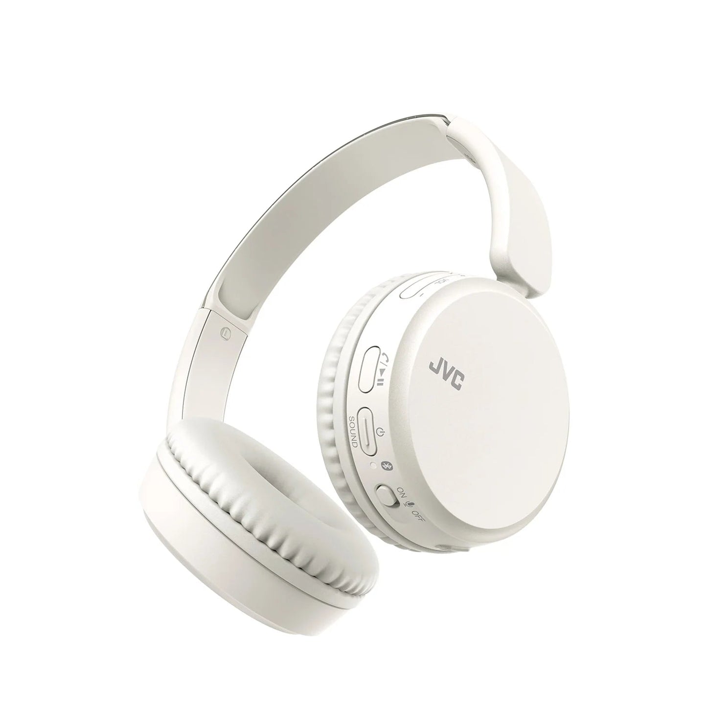 JVC HA-S36W-W White On-Ear Wireless Headphones with Deep Bass Sound