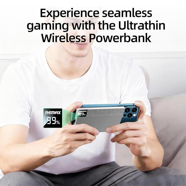 Remax Powerbank Ultra-Slim, Fast Charge, Wireless/Wired Charging 5000mah - 15w(magnetic wireless),20w with wire (USB- C Output) Support Magsafe