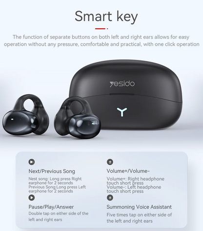 BT 5.3 Pulse 3.0 Long Battery Life Open Clip Wireless Earphones