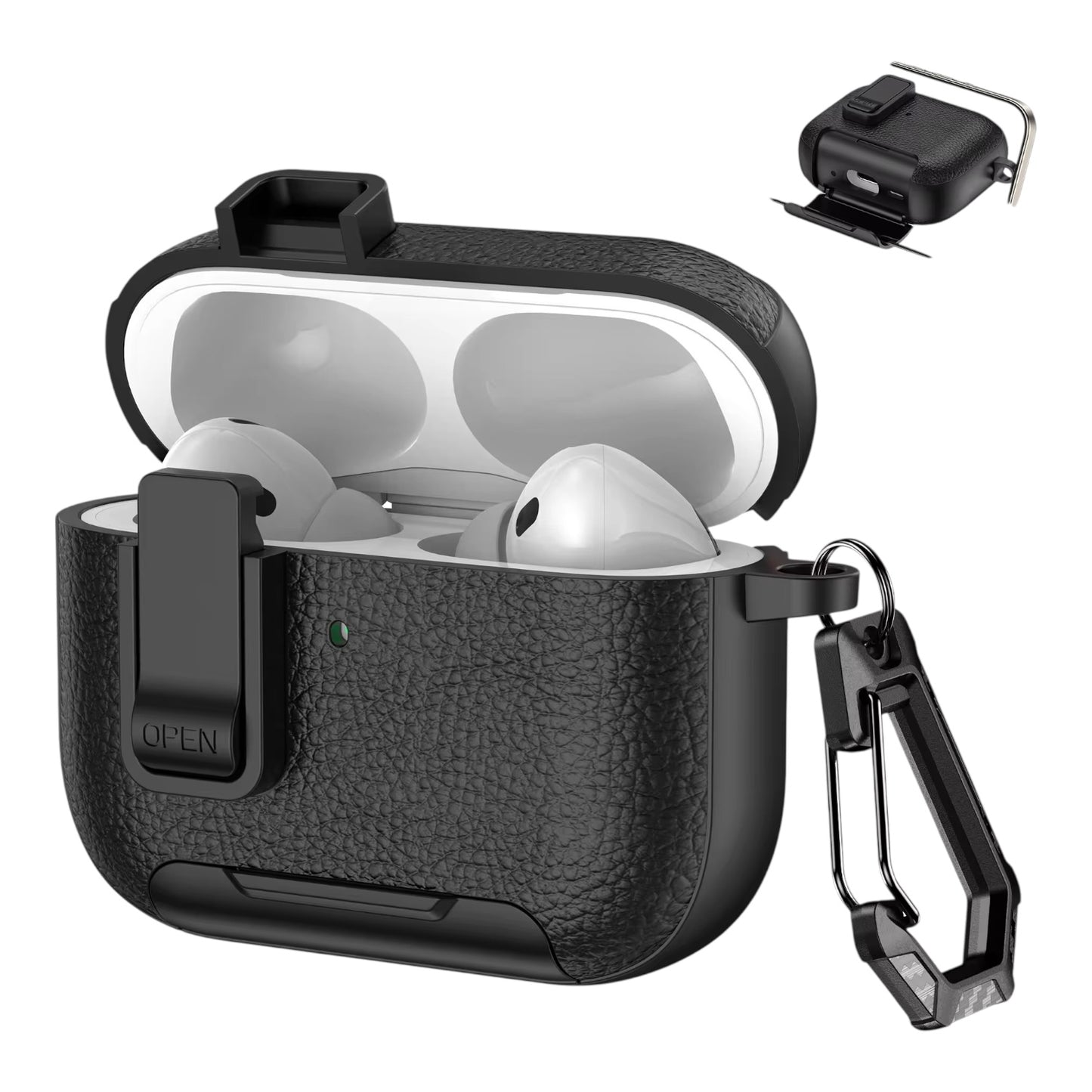 Case For Airpod Pro 3,Airpod 4. One Click Open - With Phone Stand