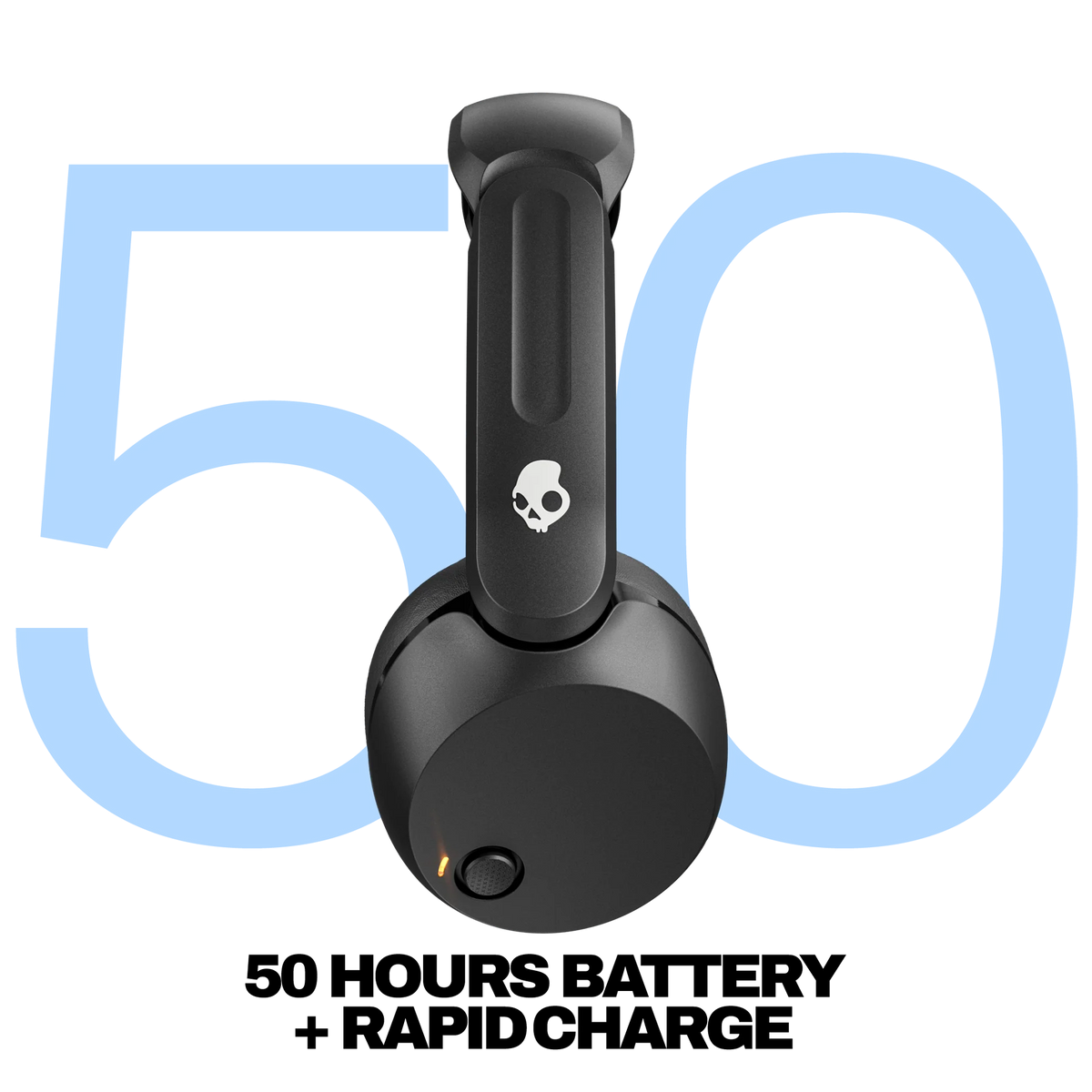 Skullcandy Icon 180 Wireless Bluetooth On-Ear Headphones – 50 Hours Battery