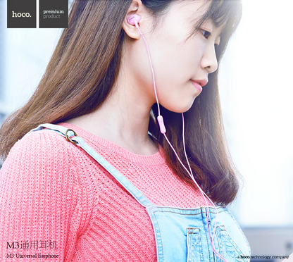 M3 Universal Earphone with Microphone iP Black