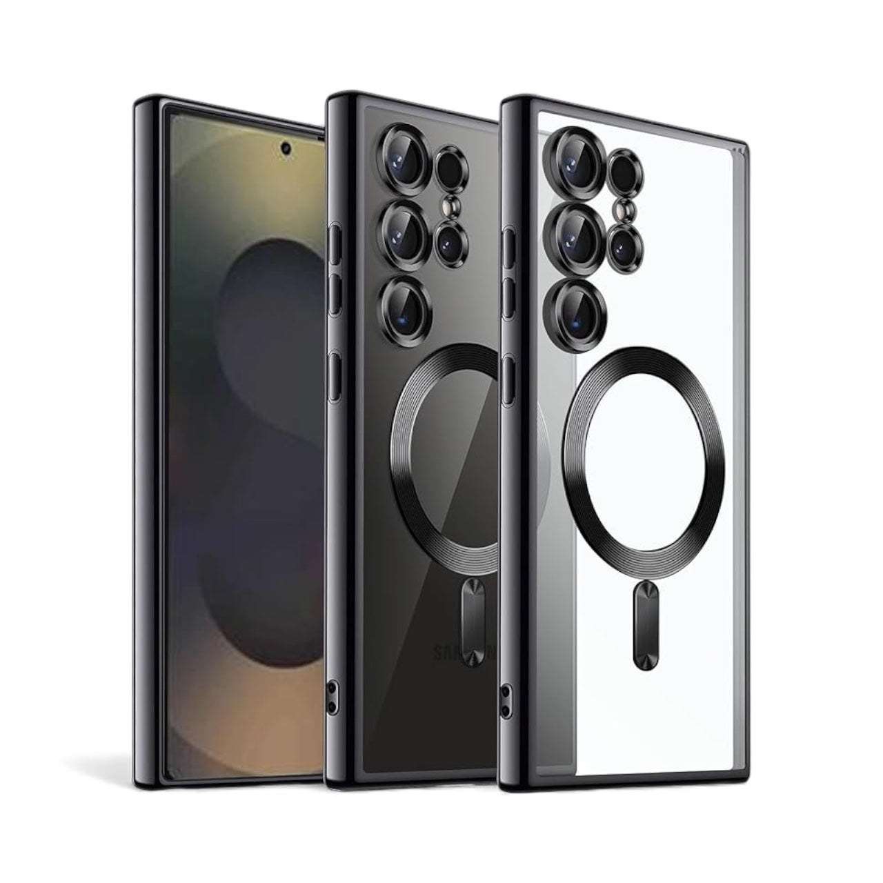 For Samsung Chrome Magnetic Case with Built-In Camera Lens Protection | Shockproof