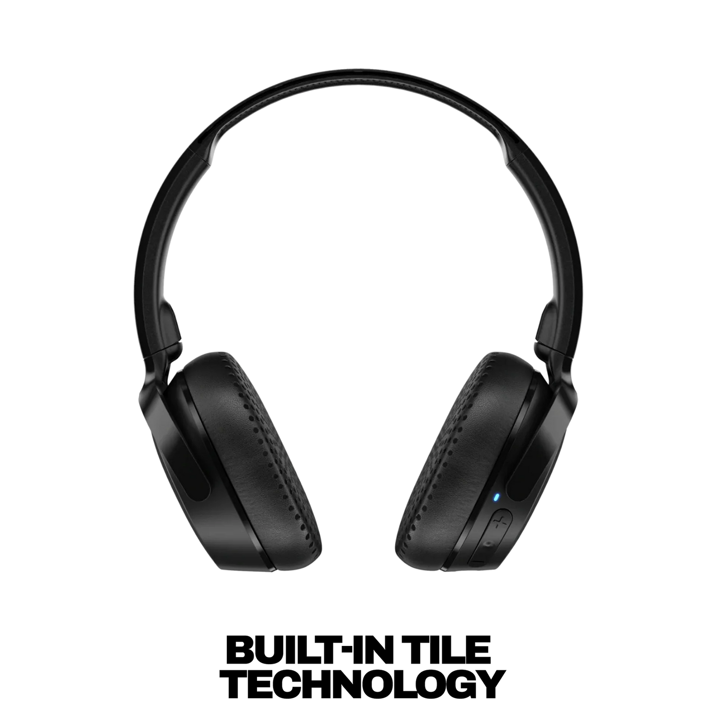 Skullcandy Riff 2 Wireless On-Ear Headphones - Black - 34hr Battery - Tile - MIC