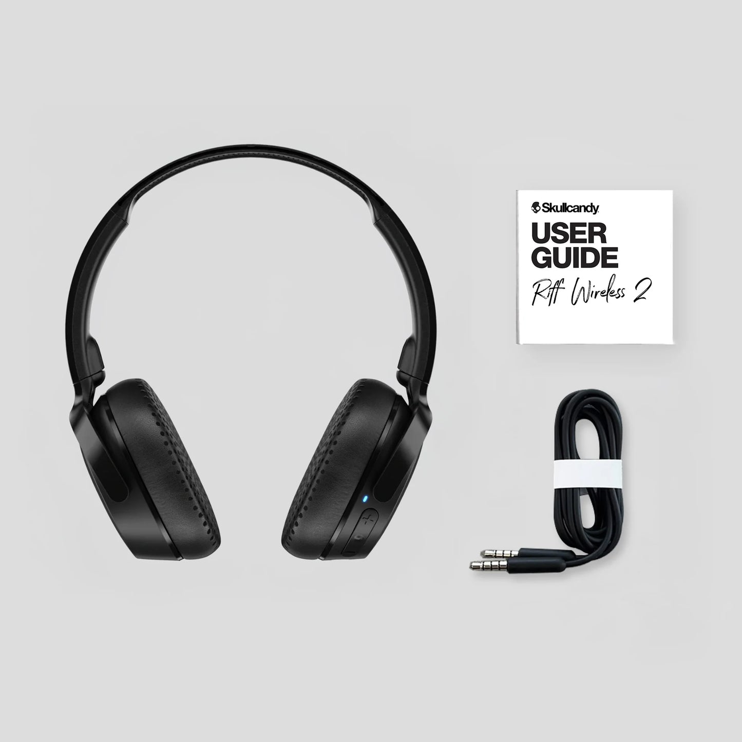 Skullcandy Riff 2 Wireless On-Ear Headphones - Black - 34hr Battery - Tile - MIC
