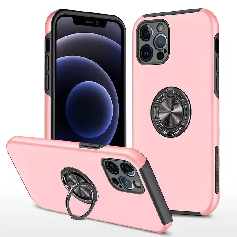 Magnetic Stand Ring Case For iPhone 17 Pro Max,16,15,14,12,13,12,11 Hard Case Anti Shock Car/ Table  Holder/Stand