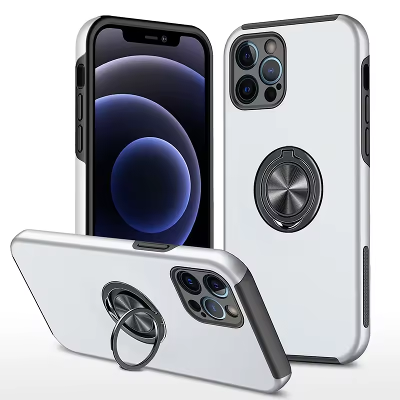 Magnetic Stand Ring Case For iPhone 17 Pro Max,16,15,14,12,13,12,11 Hard Case Anti Shock Car/ Table  Holder/Stand