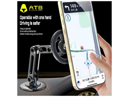 Universal Mobile Phone Holder Mount Dashboard Support Magsafe 360 Rotation Adjustable Strong Magnetic Stylish