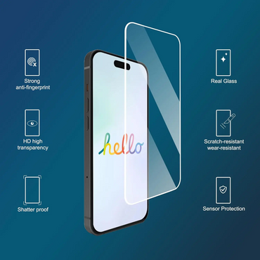 Clear Tempered Glass Screen Protector for iPhone - Pack of 2