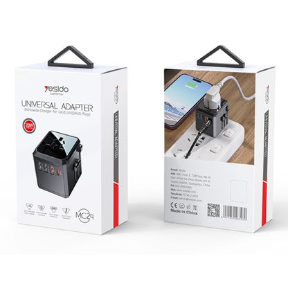 Yesido Mc24 20W 3 Usb Type C Ports Multi Function Universal Travel Adapter Plug Black“ Premium Quality, Stylish & Durable Protective Case