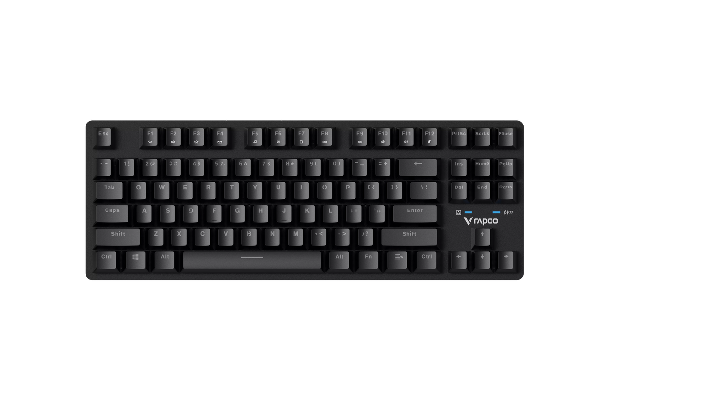 Rapoo V500PRO 2.4 TKL Wireless & Wired Mechanical Gaming Keyboard – 87-Key Compact, 120h Battery, Brown Switches